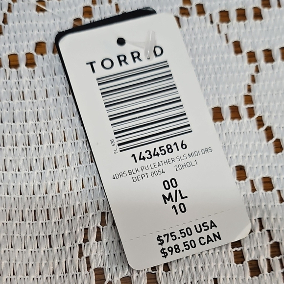 NWT Torrid Black Sleeveless PU Leather Dress Size 10 - Picture 11 of 11